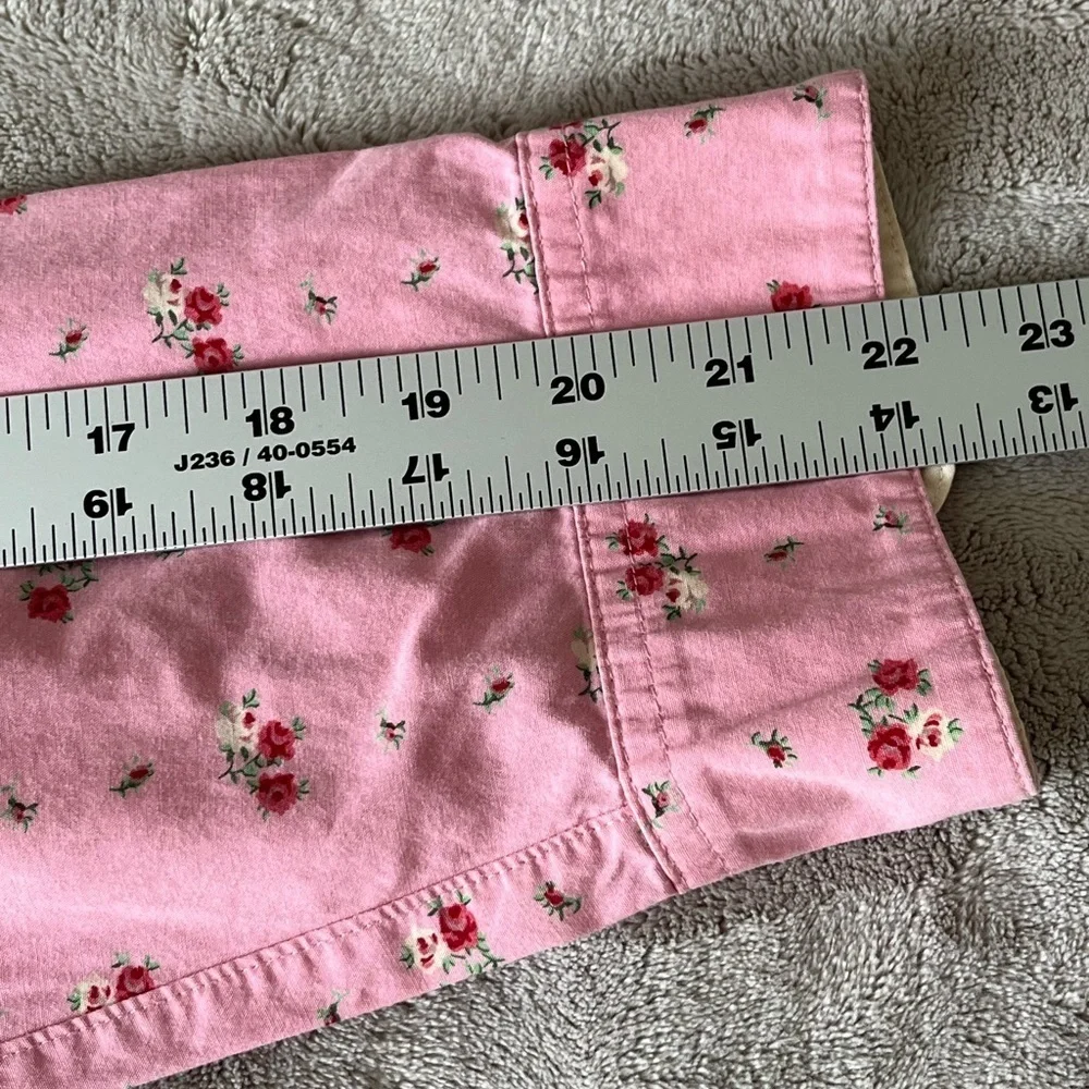 Gap Y2K Pink Floral Button Up Womens Pajama Top Size M Cottagecore Grannycore